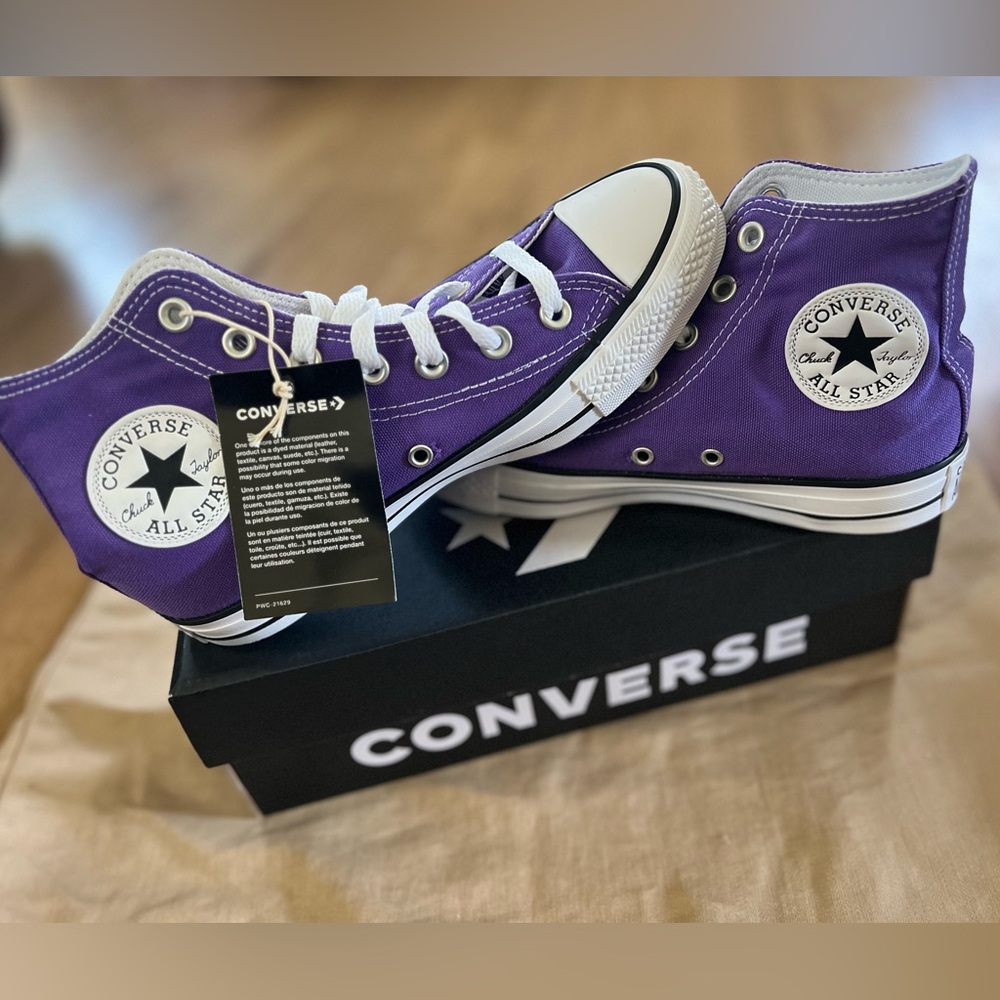 NIB- Unisex Converse All Star Hi Top- Purple- Mens & Women’s Sizes